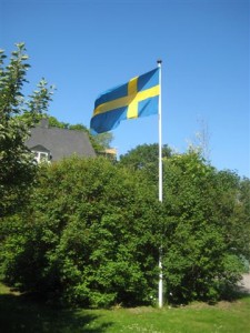 Svenska flaggan för japanresenärerna