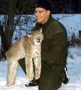 Lodjur och glad jägare