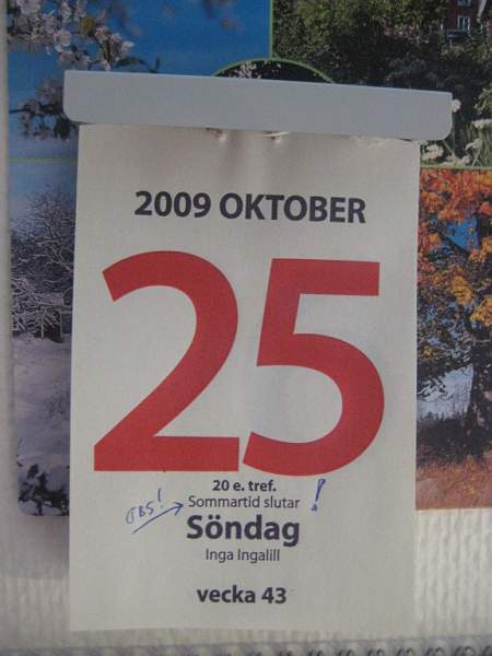 Sommartiden är slut