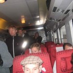 Packat på tåget mot Stockholm