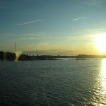 Frukostutsikt på väg ut från Mariehamn