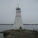 Susanne vid fyren i Vadstena 9 maj 2010