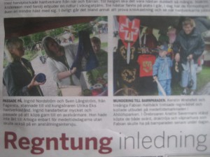 Regntung inledning på Medeltidsdagarna 2011