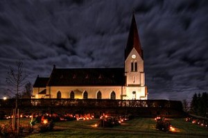 Kyrka på Alla helgons dag