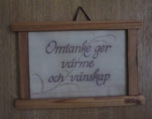 Tavlan på Bosses ytterdörr