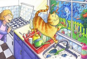 Katt i vasken