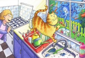 Katt i vasken