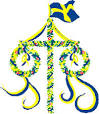 Midsommar tecknad stång