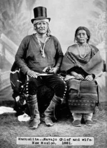 Navajo hövding med fru