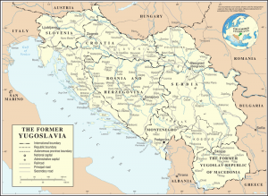 Karta över forna Jugoslavien