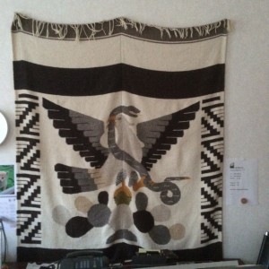Mexikos flagga i en matta