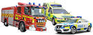 Ambulans brandbil polisbil