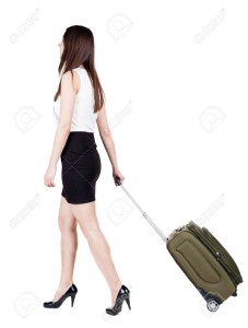 Kvinna med resväska