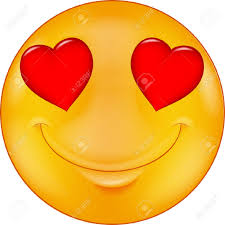 Smiley med hjärtan